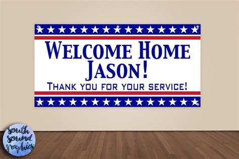 Welcome Home Military Banner Deployment Homecoming Banner