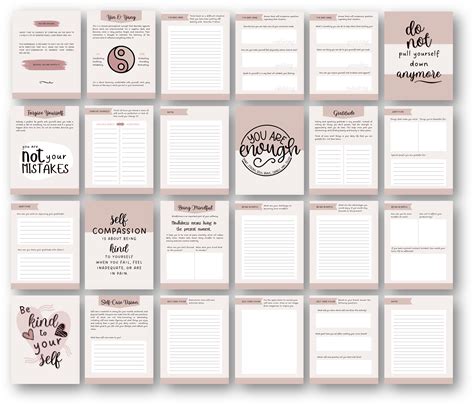 Self-Compassion Workbook PLR Template | Cool Bean Design