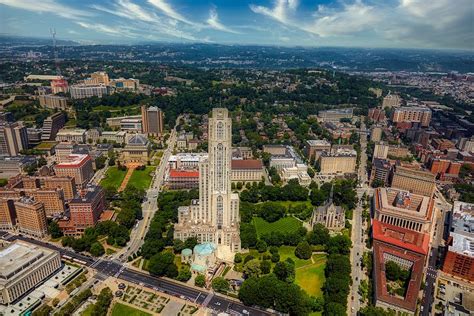 Aerial View Of The University Of Pittsburgh Campus Photograph by ...