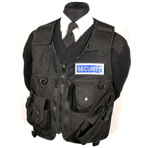 Protec Black security guard tactical equipment vest | eBay