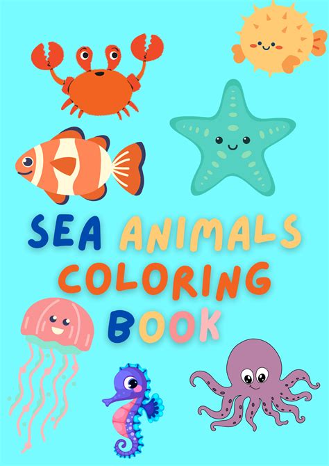 Sea animals coloring book | Made By Teachers