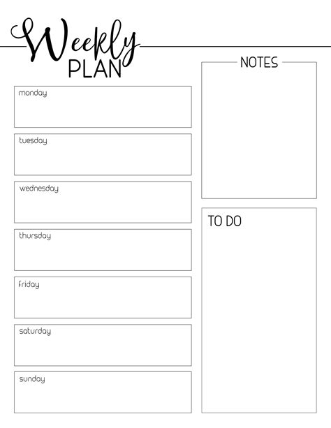 Free Printable Weekly Planner Sheets - Printable Form, Templates and Letter