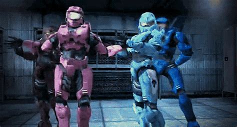 Red vs Blue dance GIF by DocileHazard on DeviantArt