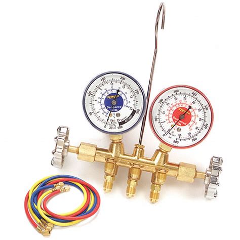 Mechanical Manifold Gauge Set, Number of Valves: 2, 0 to 800 psi Gauges ...