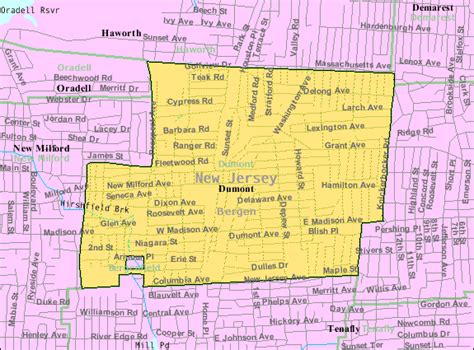 Image: Census Bureau map of Dumont, New Jersey