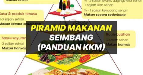 Panduan Piramid Makanan Seimbang Malaysia Dari KKM