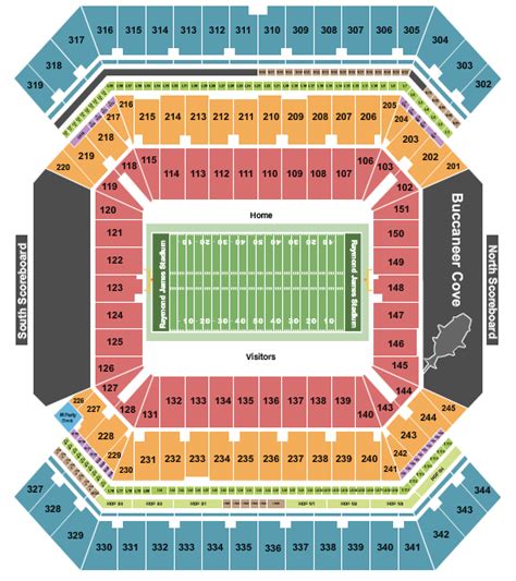 Raymond James Stadium Seating Chart With Seat Numbers And Rows | Two ...