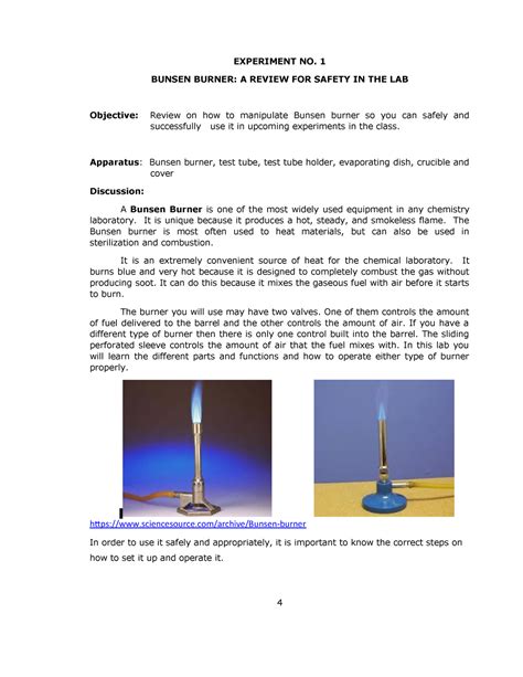 Bunsen Burner - Experiment 1 for organic and inorganic chem - Chemistry ...