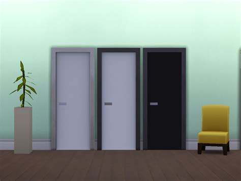 Modern White and Black Doors - The Sims 4 Catalog