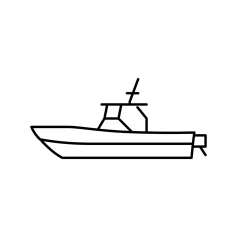 center console boat line icon vector illustration 19592413 Vector Art ...