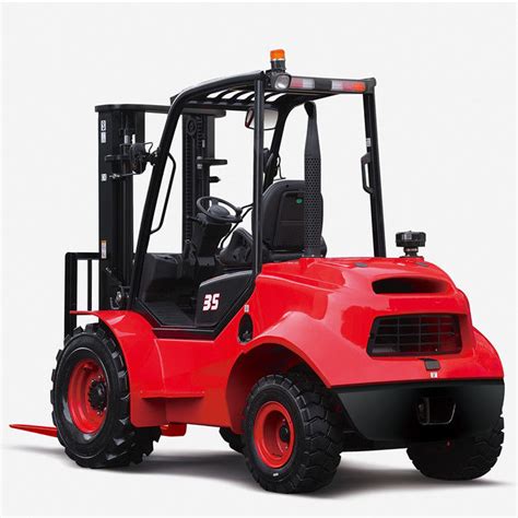 Compact Rough Terrain Forklift Small Turning Radius High Grade Ability