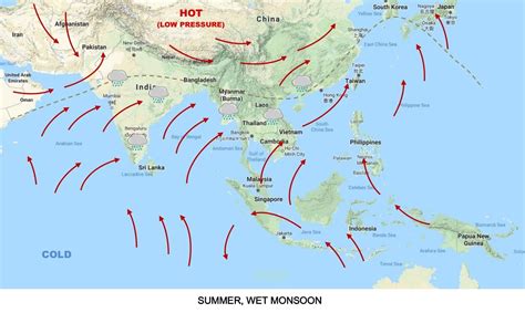 Asian Monsoon | mytouristmaps.com | Monsoon, Southeast asia, Tourist map