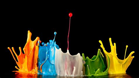 3840x2160px | free download | HD wallpaper: four assorted-color paint ...