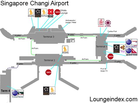 SIN: Singapore Airport Guide - Terminal map, lounges, bars, restaurants ...