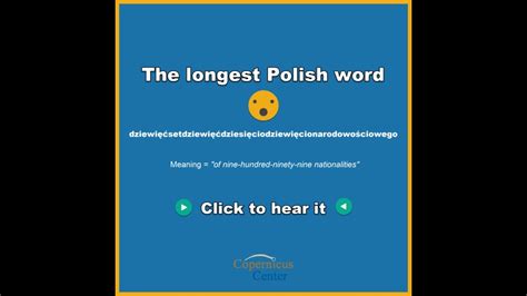 The longest Polish word... - Copernicus Center