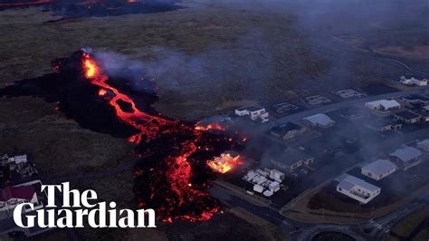 Drone footage shows lava engulfing Grindavík in Iceland - The Global Herald