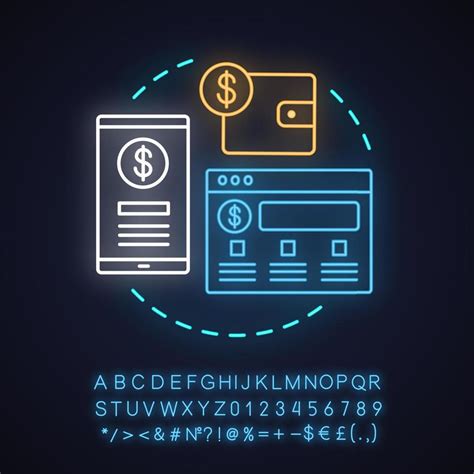 Internet banking neon light concept icon. Savings bank account idea ...