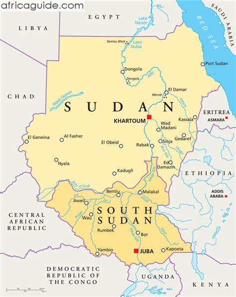 Political Map Of Sudan Africa - Dorree Kassandra