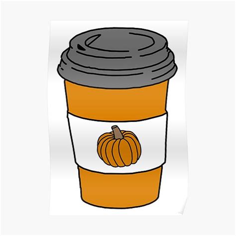 "Pumpkin Spice Latte Pattern" Poster by FlashmanBiscuit | Redbubble