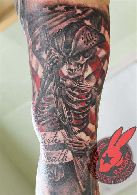 American Flag Skull 3% Tattoo by Jackie Rabbit by jackierabbit12 on ...