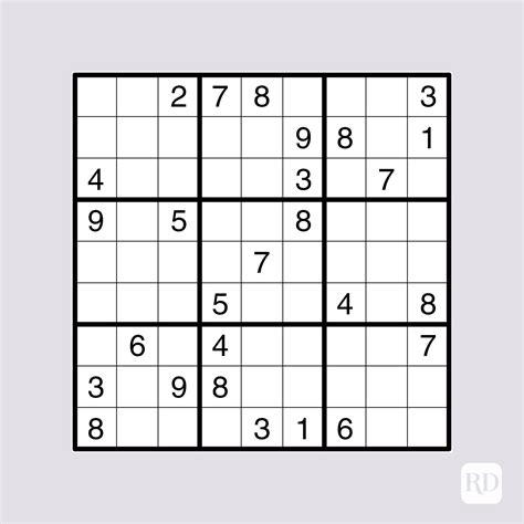 Printable Hard Sudoku Puzzles