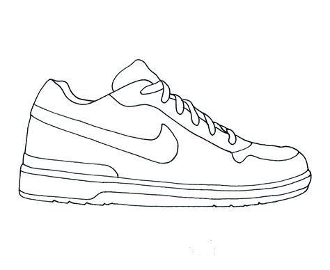 Free coloring pages of running shoe