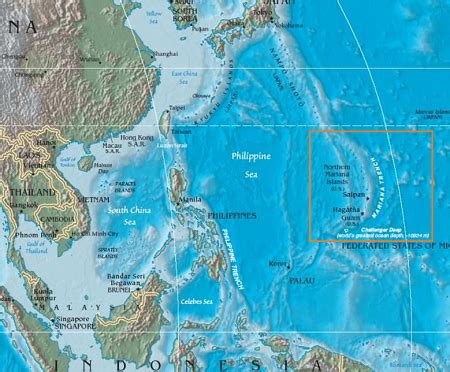 Mariana Trench Map