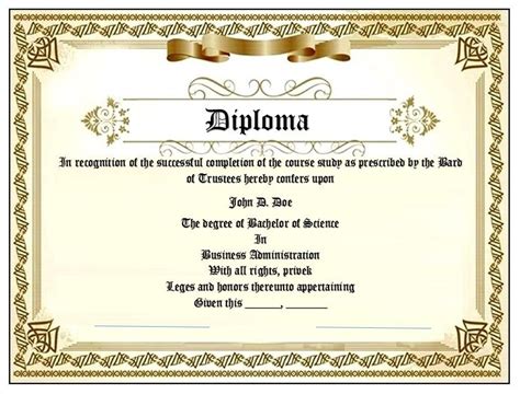 Free School Degree Certificate Templates - Word Templates for Free Download