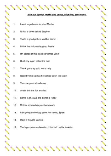 Set of differentiated worksheets on speech marks | Teaching Resources