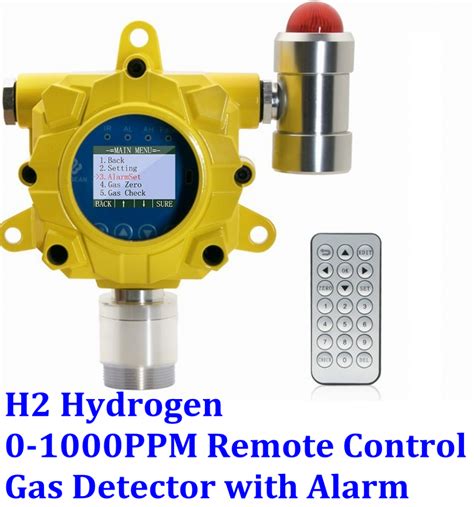 H2 Hydrogen Fixed Gas Detector with Remote Control Alarm Monitor 0 ...