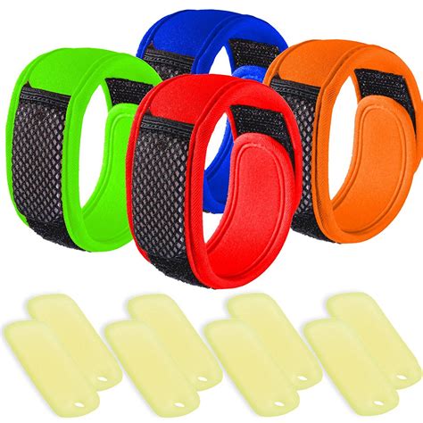 NextGen Outdoors Mosquito Repellent Bracelets DEET FREE (4-Pack) with 8 ...