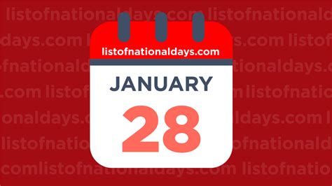 JANUARY 28TH: National Holidays,Observances & Famous Birthdays