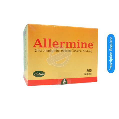 Allermine 4Mg - Rs.2.00 | mycare.lk - Sri Lanka.