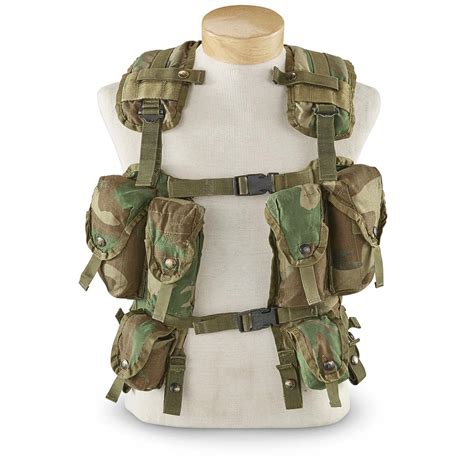 Used U.S. Military Surplus Camo Load Bearing Tactical Vest - 653301 ...