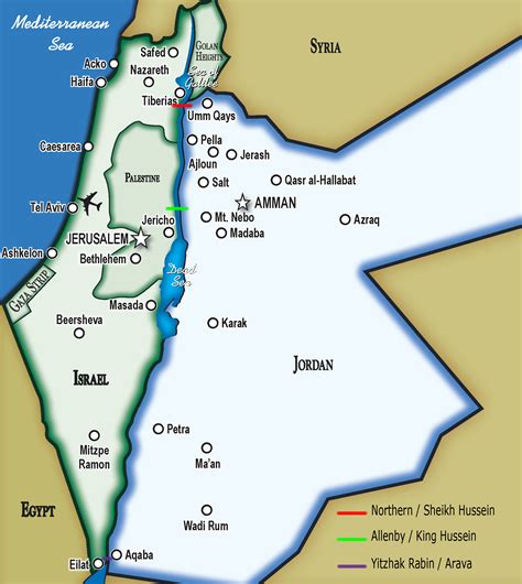 Map Of Israel Jordan