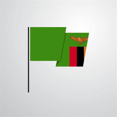 Zambia waving Flag design vector 14199055 Vector Art at Vecteezy