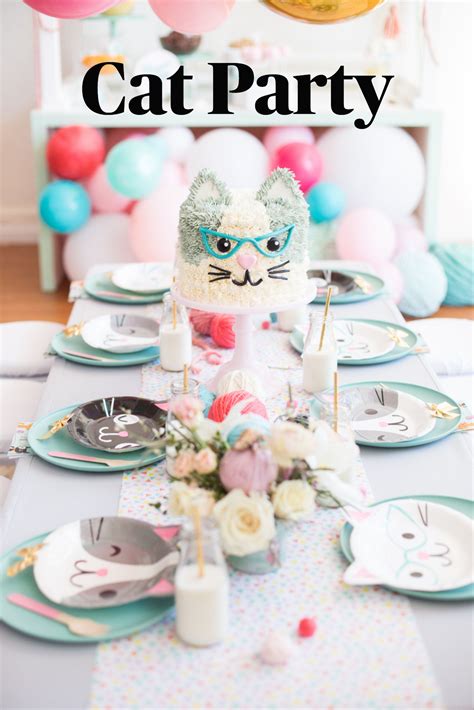 Cat Party Theme | Kids themed birthday parties, Girls birthday party ...