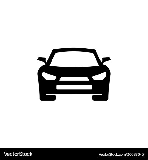 Car icon logo design black symbol isolated Vector Image