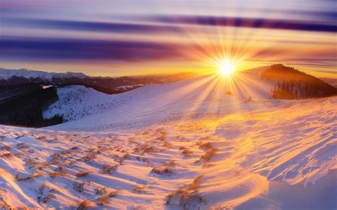 Spectacular Winter Sunrise wallpaper | nature and landscape | Wallpaper ...