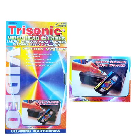 VHS VCR VIDEO HEAD CLEANER PLAYERS RECORDERS WET DRY SYSTEM CLEANING ...