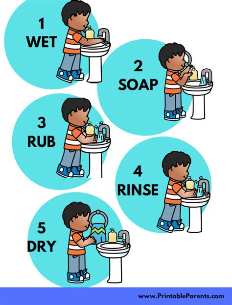 Teach Your Child to Wash Hands - free printable - Printable Parents ...