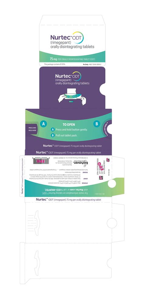 Nurtec ODT - FDA prescribing information, side effects and uses