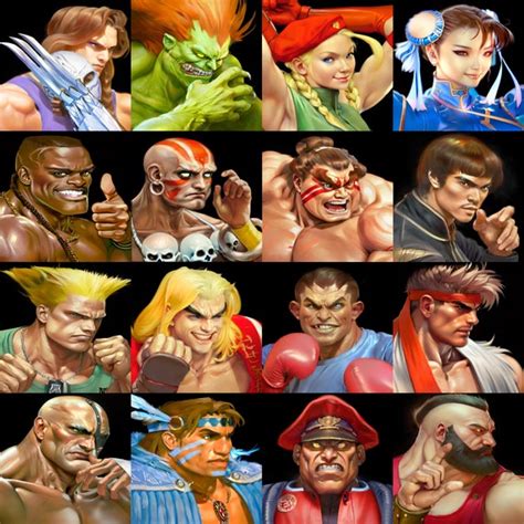 Street Fighter 1 Characters