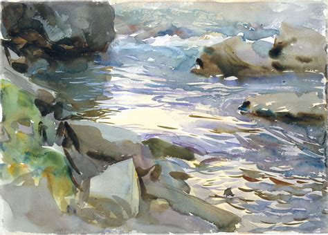 John Singer Sargent | Stream and Rocks | Sargent art, John singer ...