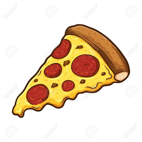 Ilustración de vector de deliciosa rebanada de pizza de pepperoni con ...