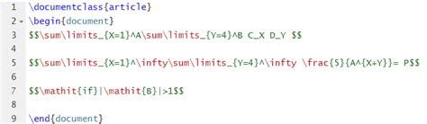 How to Create and use summation symbol in LaTeX