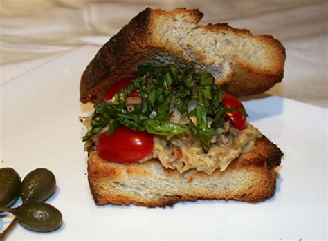 Smoked Mackerel Salad Sandwich with Tomatoes and Sweet Basil - Amazing ...