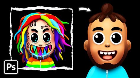 How To 3D Model Yourself In Photoshop ( like 6ix9ine ) - YouTube