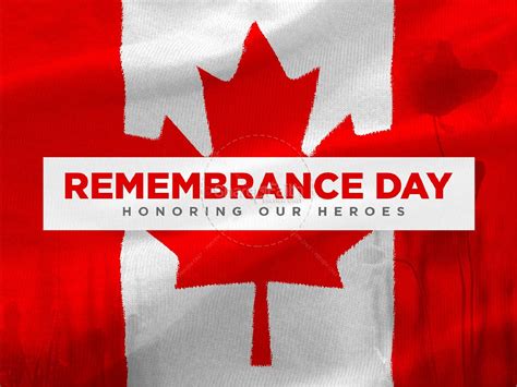 Remembrance Day Canada Flag Church PowerPoint | Clover Media