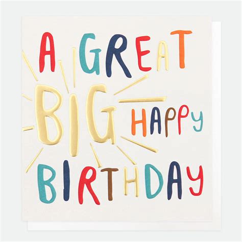 Bold Text Great Big Birthday Card – Caroline Gardner